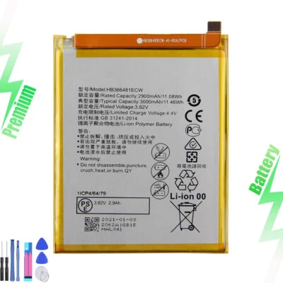 Nova Bateria de Substituição HB366481ECW Para Huawei Honor 8 FRD-L14 3000mAh - Imagem 1 de 4