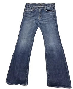 7 For All Mankind 5-Pocket Bootcut Mid Rise Denim Jeans size 31 (31" X 30") - Picture 1 of 16