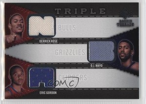 2008-09 SP Threads Triple Eric Gordon Derrick Rose OJ Mayo #RTT-MRG Rookie RC