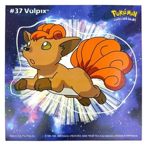 Pokemon Collect 'em Stick-Ups Vulpix #37 Grande 4” Pegatinas Impresiones - Imagen 1 de 2