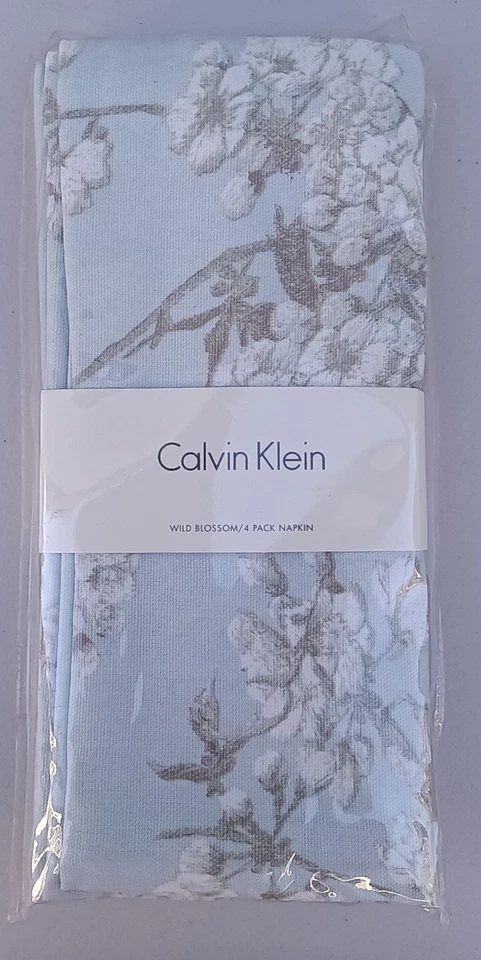 Juego de 4 servilletas de algodón Calvin Klein Wild Blossom nuevas en paquete 20" x 20" florales Foto 1 de 2