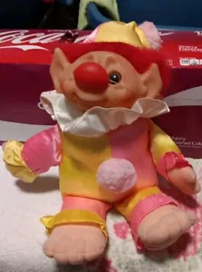 *Russ Clown Troll Doll - Orange Hair Yellow Clown Vtg 90s - Picture 1 of 2
