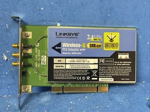 LINKSYS WIRELESS-G PCI ADAPTER WMP554GX4 2.4GHZ SRX 400 - Picture 1 of 5