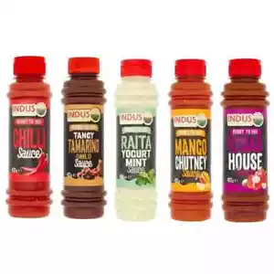 Indus Spicy Raita Chutney Mango Mint Tamarind Chilli Sauce 422g - Picture 1 of 8