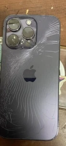 Used Apple iPhone 14 Pro Max - 128 GB - Purple (Unlocked) back is cracked - Picture 1 of 2
