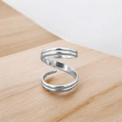 925 Sterling Silver Swan Neck Splint Ring | Adjustable Arthritis Finger Splint - Image 1 of 4