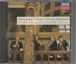 BRAHMS STRING QUARTETS OP 51 TAKACS STRING QUARTET CD - Imagen 1 de 2