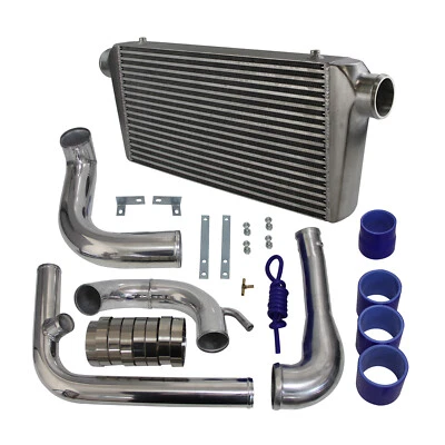 Intercooler FMIC + Kit de tuberías para Nissan Silvia 180SX S13 SR20DET 2,0 L 89-94 azul Foto 1 de 4