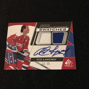 2008-09 SP Game Used Rod Langway SIGnificant Dual Jersey Auto #15/50 Capitals - Picture 1 of 2