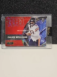 2023 Wild Card QB1 ON THE CLOCK Caleb Williams RC 7/8 orologio blu su discoteca arancione - Foto 1 di 7