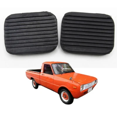 Pedal Pad Rubber Brake Clutch Black 2 Pc For Mazda 1200 Pickup 1967 1970 - 1977 Foto 1 de 4