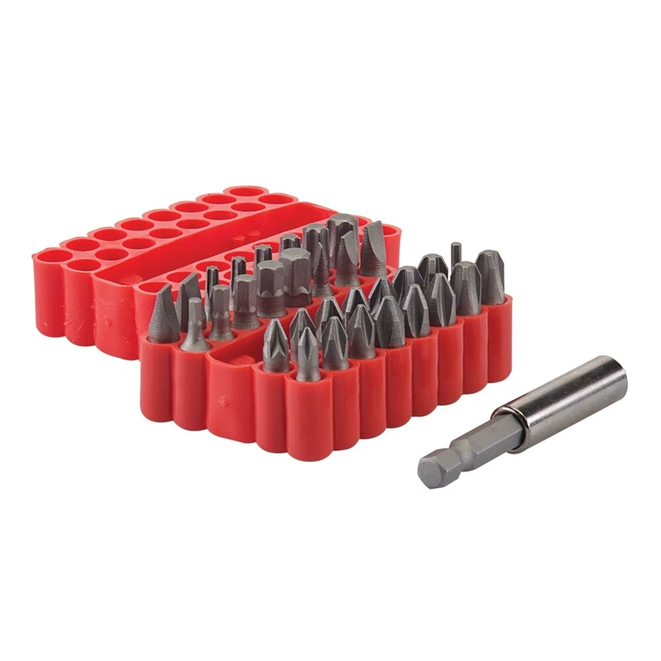 Screwdriver Bit Set 33pce Torx Pozi Slot Hex Phillips Silverline SB09 - Image 1 of 4