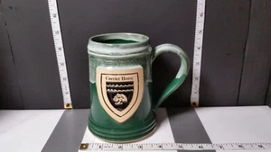Currier House Potter Mug - Green Beige Cork Base - grayfoxpottery.com USA - Picture 1 of 6