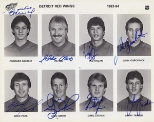 1983/1984 Detroit Red Wings Team Signed Red Wings 8x10 PHOTO - JSA #F56222 - Picture 1 of 1