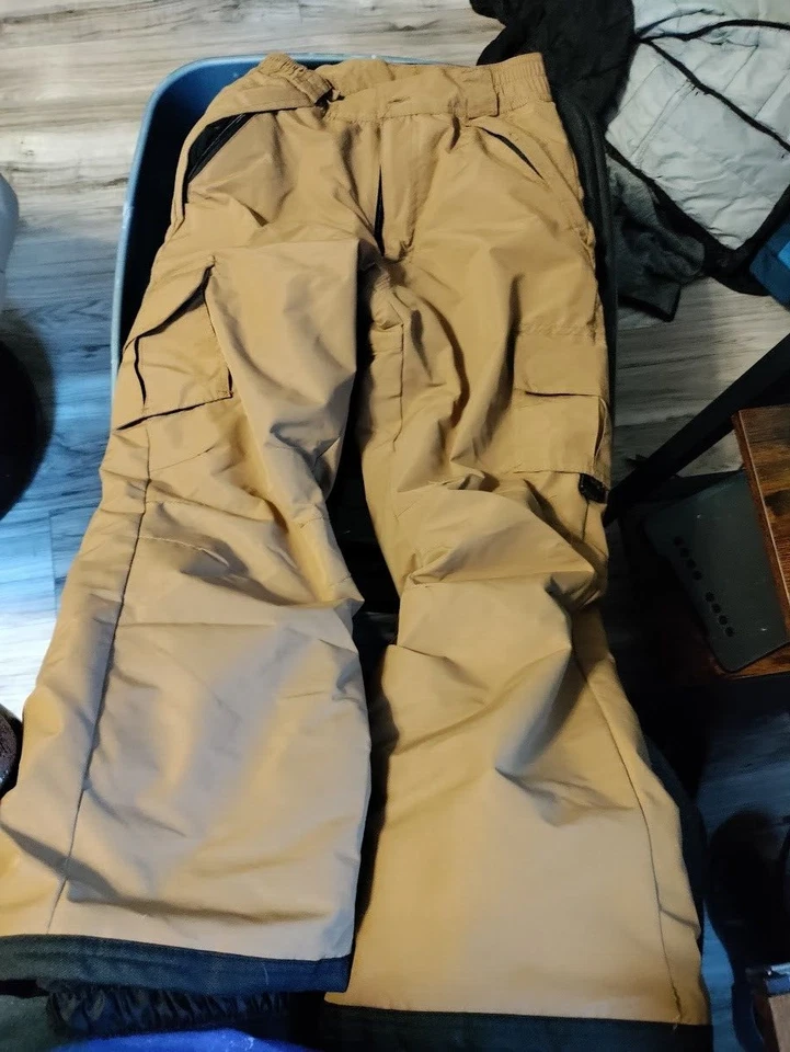 Youth Size 10-12 Iceburg Beige Snow Ski Insulated Waterproof Pants Outerwear - Image 1 of 1