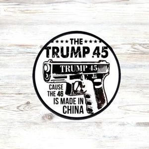 Hat Patch Trump 45 Sublimation DYI Fabric Patch Glue Iron On Sew - Picture 1 of 4