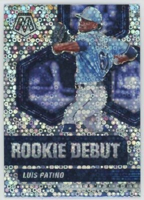 2021 Panini Mosaic Luis Patino Rookie Debut Quick Pitch Silver Prizm Rays RC - Image 1 of 2