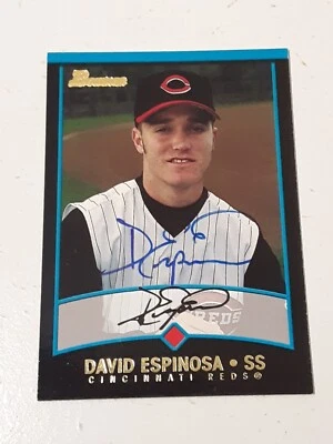 David Espinosa Cincinnati Reds 2001 Bowman Autograph Card #BDP8 READ DESCRIPTION - Image 1 of 2