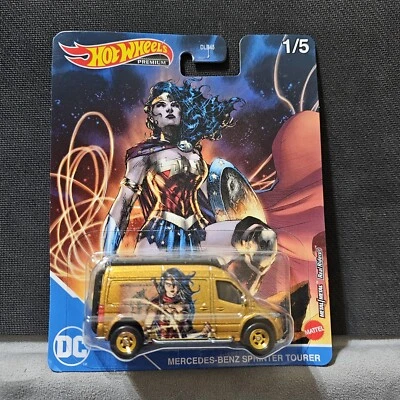 Hot Wheels Premium DC Comics Wonder Woman Mercedes Benz Sprinter Tourer~ Metal - Image 1 of 4