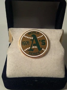 1971 Oakland A's Phantom World Series Press Pin by Balfour - Picture 1 of 3