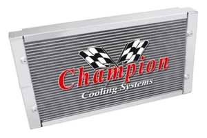 KR 1 Row 25x13" Dual Pass Drag Racing Radiator,Shroud,10" Fans-1 1/4" Fittings - Picture 1 of 7
