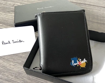 CARTERA PAUL SMITH PINTURA SALPICADURAS CREMALLERA ALREDEDOR NUEVA EN CAJA Foto 1 de 4