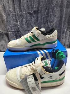 Men's Adidas Forum 84 Low Originals Celtics White Black Green GX9058 - Picture 1 of 13
