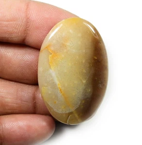 Cabujón natural de ágata a lunares 43 quilates forma ovalada piedras preciosas sueltas {42x27} MI25-27 - Imagen 1 de 7