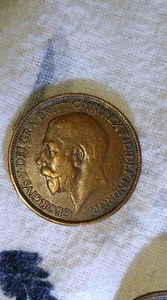 1925 Great Britain Half Penny Super Original Red/Brown Gem.    - Picture 1 of 2