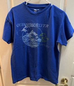 Quiksilver Waves blaues T-Shirt Größe Herren Large - Bild 1 von 4