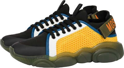 MEN'S MOSCHINO COUTURE LOGO TAPE TEDDY SHOES Luxury Sneaker - Image 1 of 4