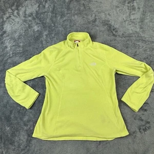 The North Face Womens Fleece 1/4 Zip Yellow Thin Autumn Outdoors Size Medium - Picture 1 of 11