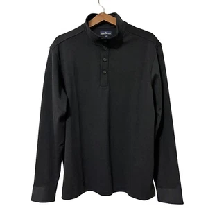 Brooks Brothers Men's Mid Layer Stretch 1/2 Button Shirt Size L Charcoal Gray - Picture 1 of 7