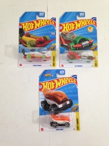 HOT WHEELS Lot of 3 FAST FOODIE TOY CAR COLLECTIBLE  No's 1, 2, &5 of 5 - Picture 1 of 11
