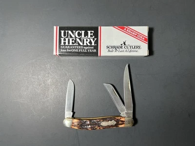 Navaja de Bolsillo Plegable Schrade Uncle Henry 897UH De Colección con Caja Stockman Hecha en EE. UU. Foto 1 de 4