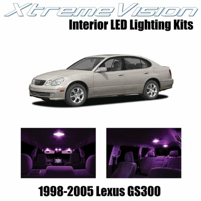 XtremeVision Interior LED for Lexus GS300 GS400 GS430 98-05 (12 PCS) Pink - Image 1 of 4