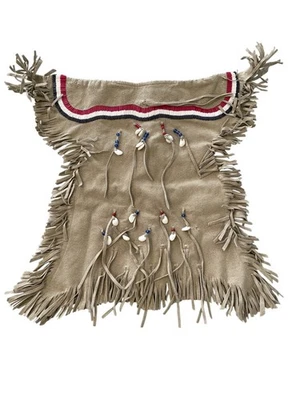 American Girl Kaya Adorned Deerskin Outfit Doll Fringed Faux Suede Beads Shell - Image 1 of 4