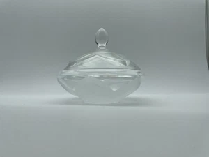 J G Durand France Embossed Lead Crystal Covered Candy Dish/Trinket Dish - Imagen 1 de 10