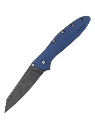 Kershaw House of Blades Exclusive “Random” Leek - Blue Titanium - Smokewash 20CV - Image 1 of 3