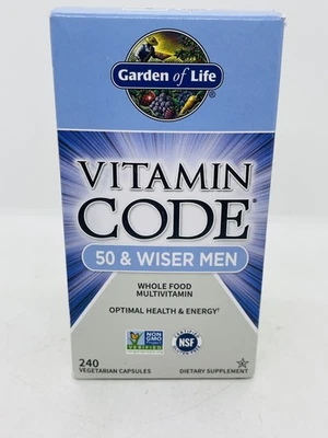 Garden of Life Vitamin Code 50 & Wiser Men 240 cápsulas vegetales (suministro para 60 días) Foto 1 de 4