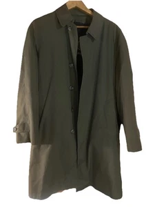 Alligator Gold Label Trench Coat Dress Jacket Faux Fur Removable Lining 36R VTG - Picture 1 of 11