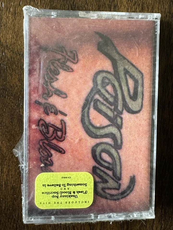 RARE SEALED BLOODY POISON Flesh & Blood Cassette 1st pressing BLOOD Tattoo cover - Image 1 of 4