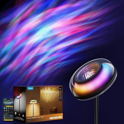 Govee Uplighter Floor Lamp for Living Room, RGBIC Ripple Projector, Floor Lam... - Image 1 of 4