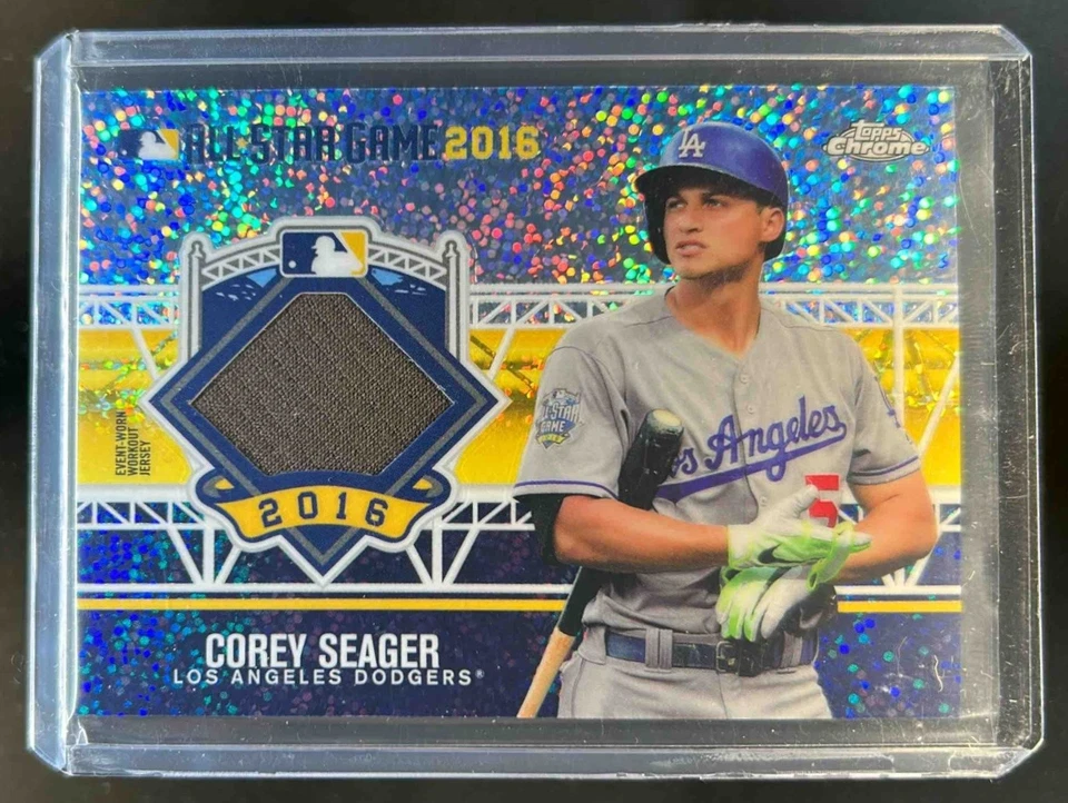 2016 Topps Chrome Update Corey Seager All Star Stitches Jersey RC #ASRC-CS - Image 1 of 2