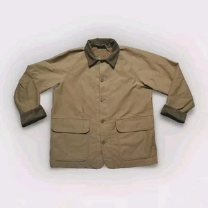 Uniqlo Jacket Men Large Canvas Utility Barn Chore Coat Work Wear Corduroy Collar - Picture 1 of 10