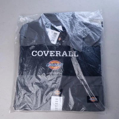 Dickies Short Sleeve Coverall Mens Medium Gray Workwear Uniform Elastic Waist - Image 1 of 4