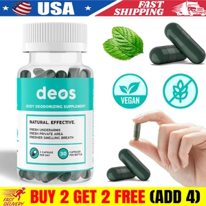 DEOS Internes Deodorant Supplement - Ganzkörper Deodorizer - 30 Kapseln USA - Bild 1 von 9