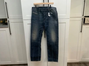 Jeans Diesel Hombre 36x32 Azul Larkee Relajado Cómodo Recto Elástico Botón Mosca - Imagen 1 de 9