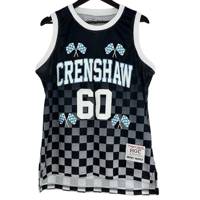 Headgear Classics Nipsey Hussle Crenshaw Jersey Small Black Blue Checkered #60 - image 1 of 4