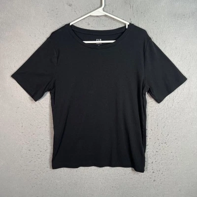 Camiseta moderna Gap para mujer talla XL negra manga corta mezcla de algodón Foto 1 de 4